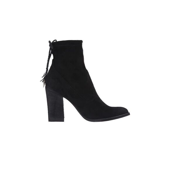 Dolce Vita Casee Black Suede Stretch Ankle Boot With Back Tie SZ 10 Retail $180 - Picture 1 of 11